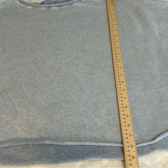 Frank & Eileen Womens Olive Capelet Top OS Mineral Blue Coastal Lagenlook Layer - Picture 14 of 15